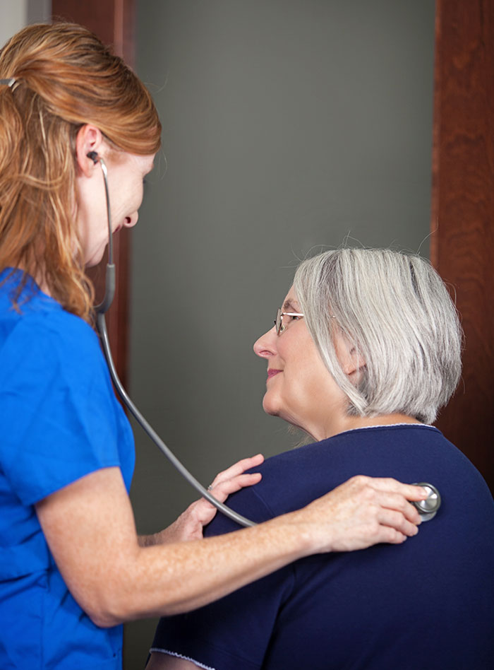 New home healthcare patient receiving care from an Ohioans employee.